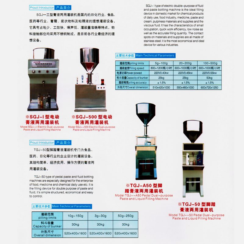 膏體灌裝機械